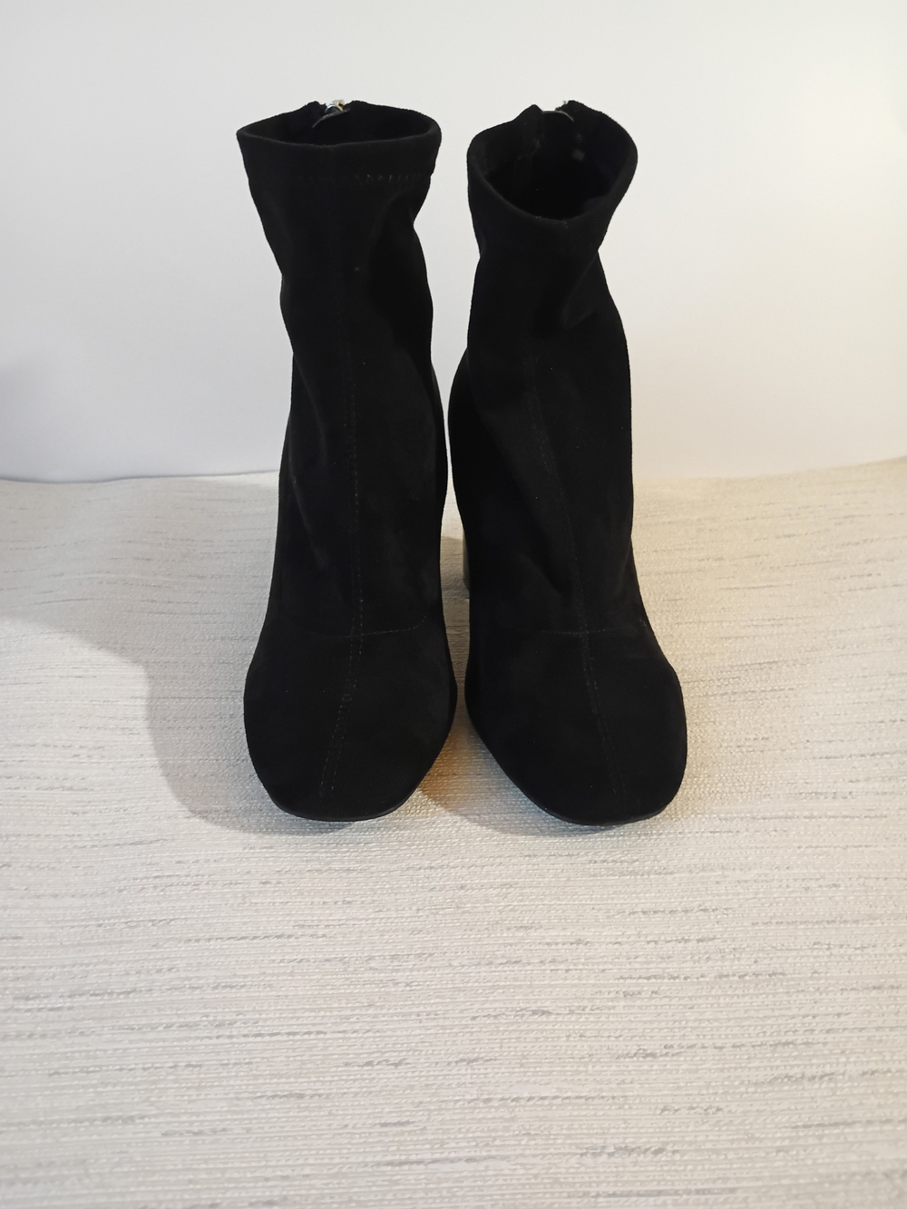 Black Women's Stretch Sock Ankle Boots